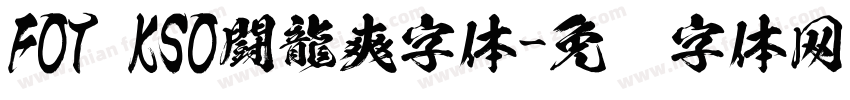 FOT KSO闘龍爽字体字体转换